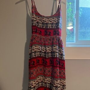 Aeropostale Red and Black Sleeveless Sundress